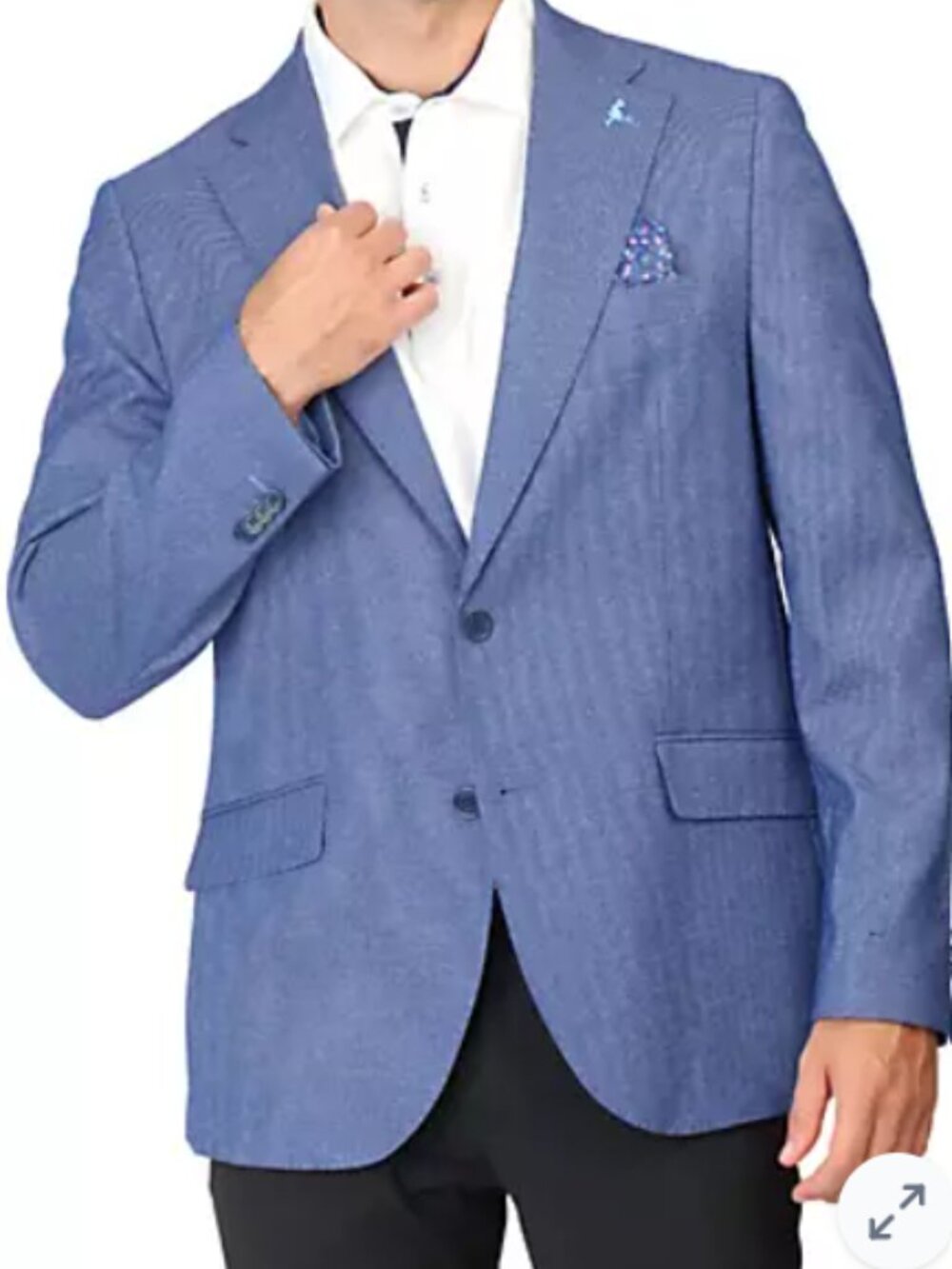 NWT - TailorByrd Blue Tonal Dobby Sportcoat 38S